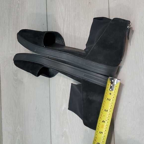 Eileen Fisher Women Powell  Back Zip Suede Platform Clogs Sandals shoes 9.5 - Picture 8 of 11